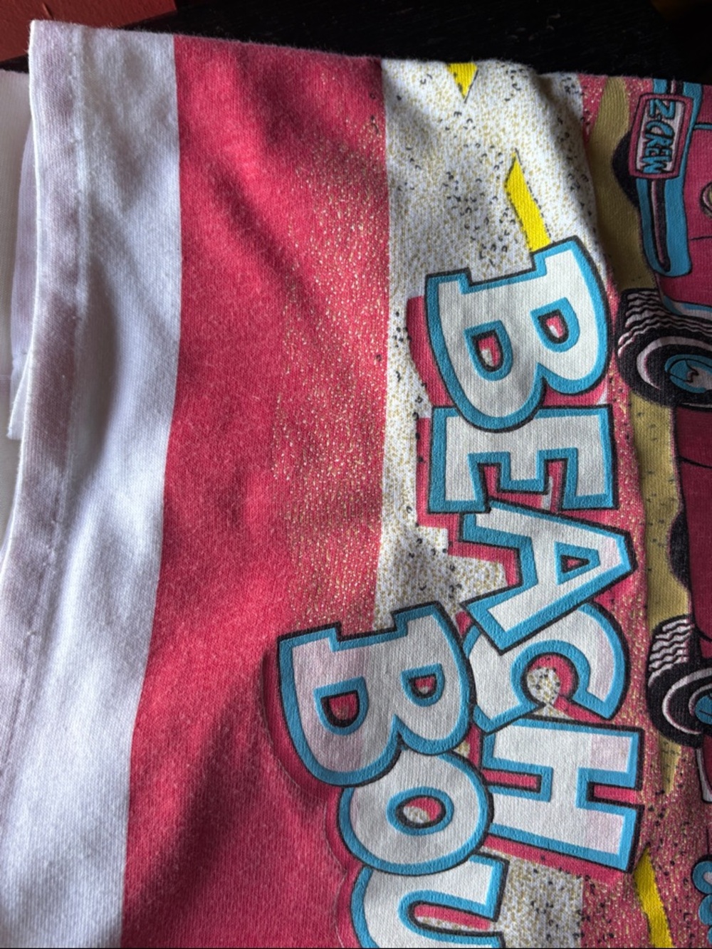 The Zoo Crew Beach Bound Striped Graphic Vintage Boxy Tee 1987 Surf - Picture 9 of 9